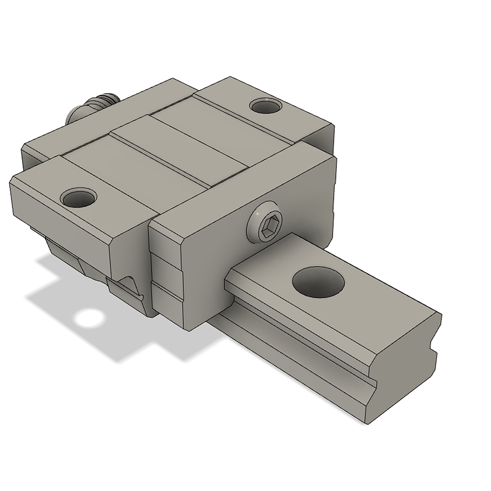 LSD25BK-HS-H-B-M6 AIRTAC LOW PROFILE RAIL BEARING<br>LSD 25MM SERIES, HIGH ACCURACY WITH LIGHT PRELOAD (B), SQUARE MOUNT - SHORT BODY